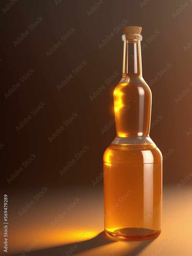 Glass Water Bottle. Generative AI Glass Water Bottle. Generative AI
