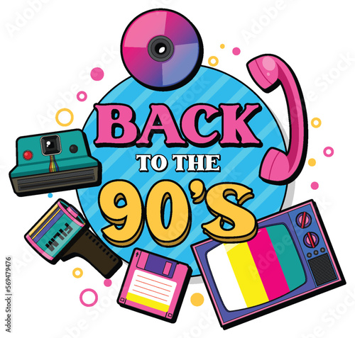 Back to the 90s banner template