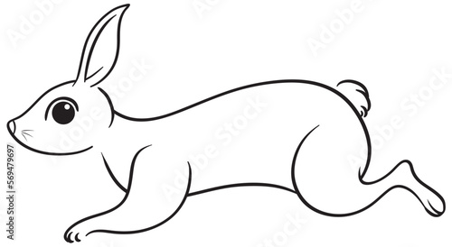 Doodle rabbit cartoon character
