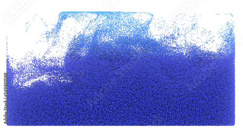Obraz na płótnie fluid from a system of particles. 3D illustration and rendering. w salonie