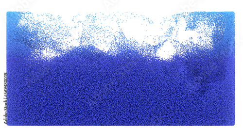 Obraz na płótnie fluid from a system of particles. 3D illustration and rendering. w salonie