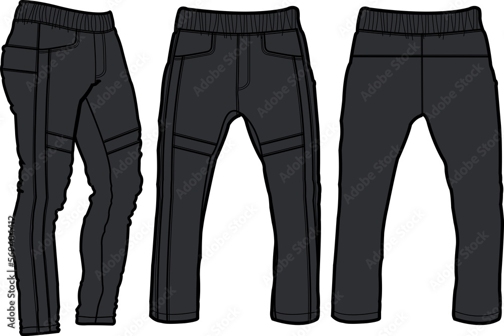 Jogger design template, Activewear waist elastic drawstring Jogger design template, Activewear waist elastic drawstring