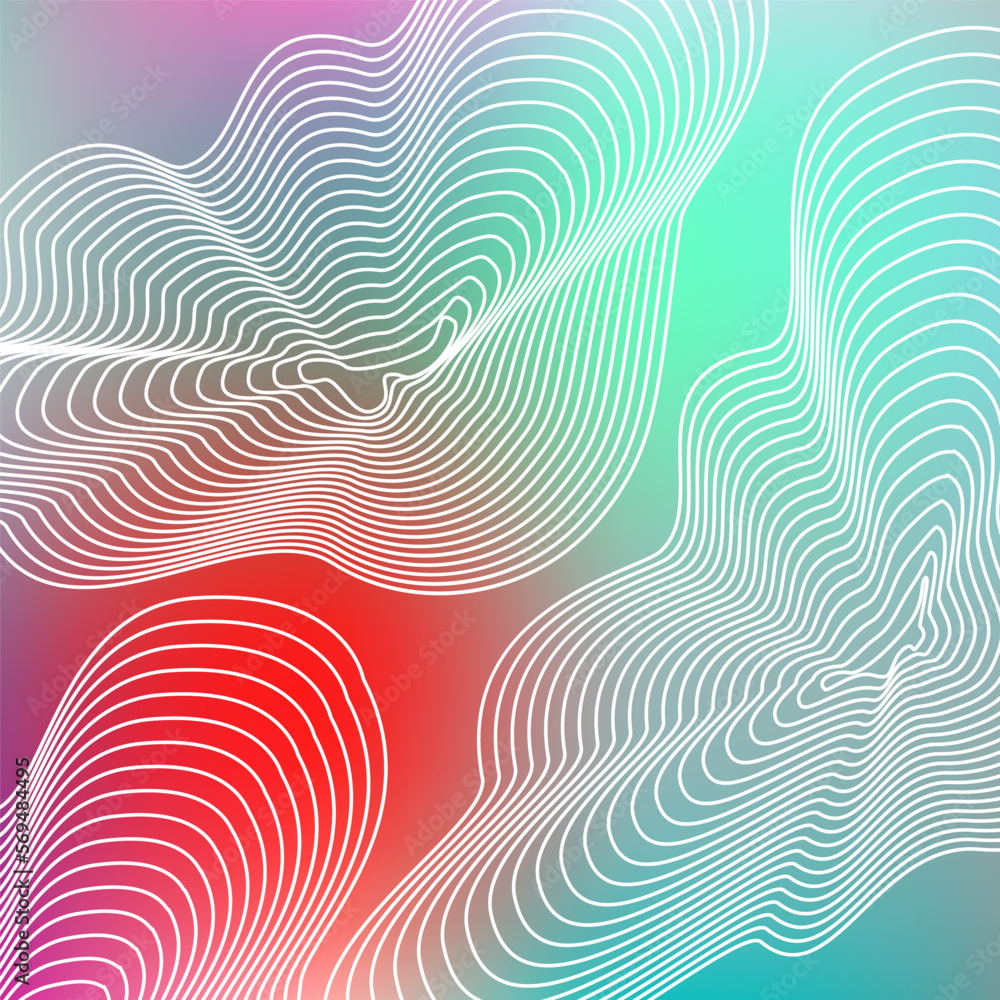 Fototapeta premium Morphing Mesmerizing Lines Abstract Pattern