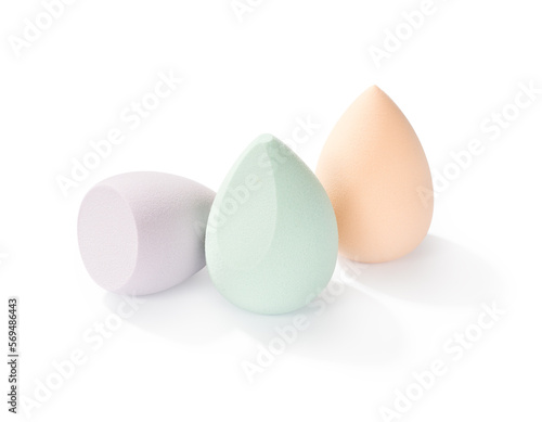 Make up tool for applying cosmetics product. Beauty blender. Sponge isolated on white background