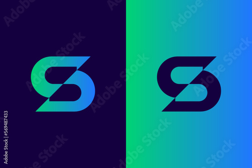 Initial Letter S Logo with Arrows.