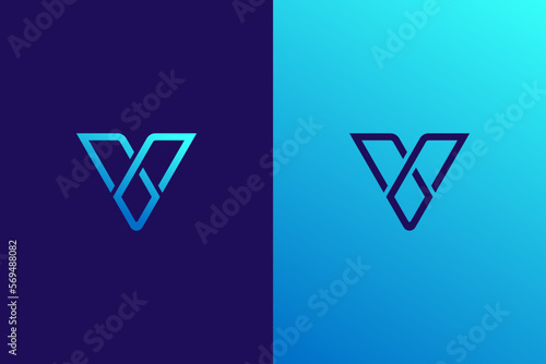 Initial Letter V Monogram Logo Template