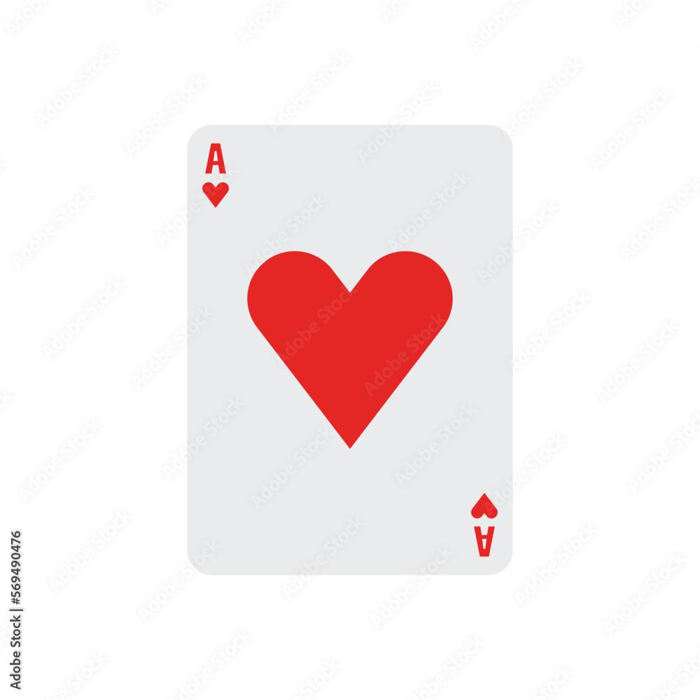 Ace playing card for poker hand game. Vector Illustration. Ace playing card for poker hand game. Vector Illustration.