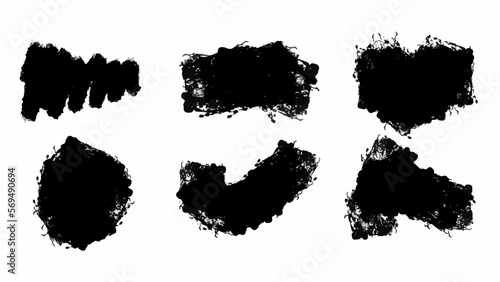 brush vector collection stroke element