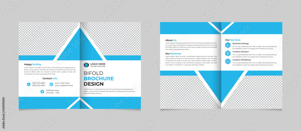 Creative modern bifold brochure design template Creative modern bifold brochure design template