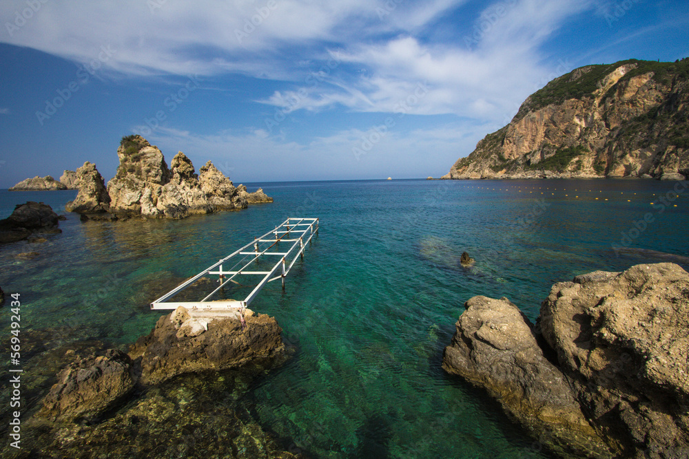 Fototapeta premium Summer beautiful landscape, sea in june