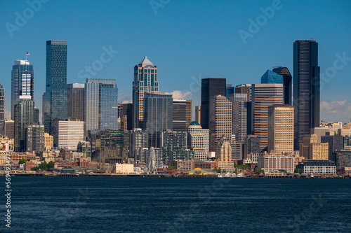 Seattle waterfront shot from a ferry boat © Cavan