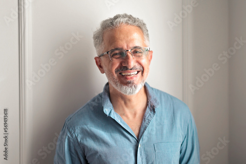 portrait of a adult smiling man