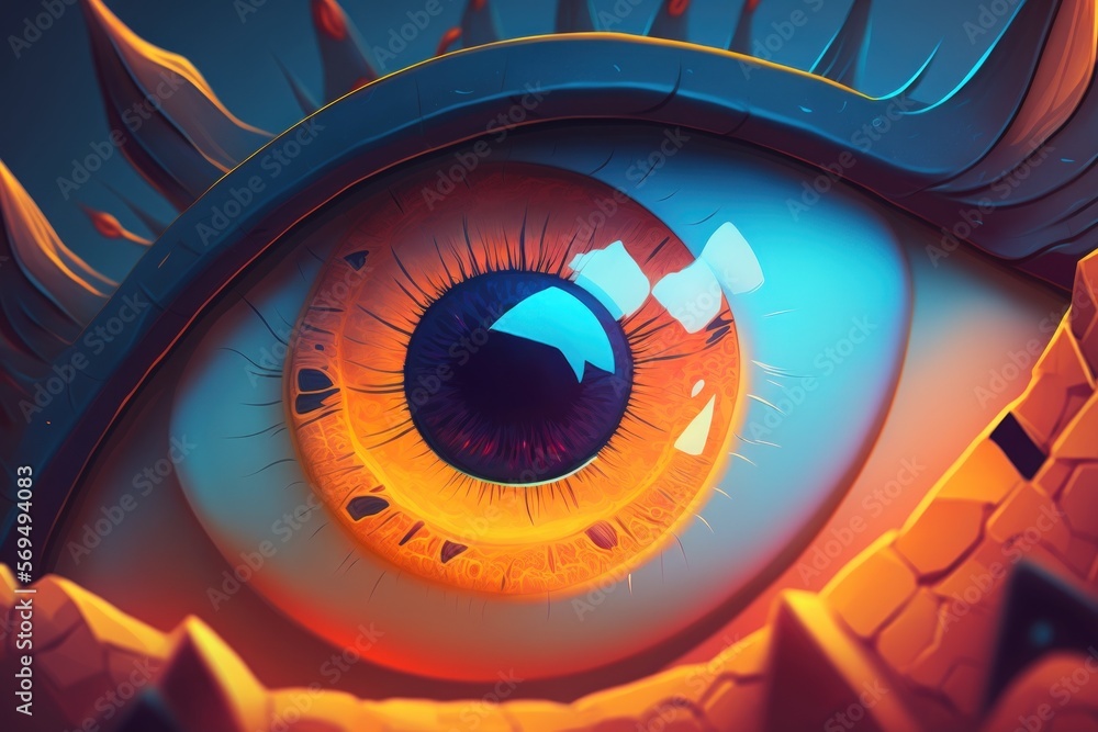 Fototapeta premium eye macro detail in the human. Generative AI