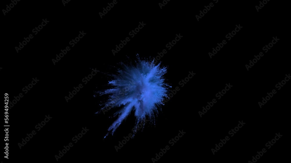 Super slow motion of coloured powder explosion isolated Super slow motion of coloured powder explosion isolated