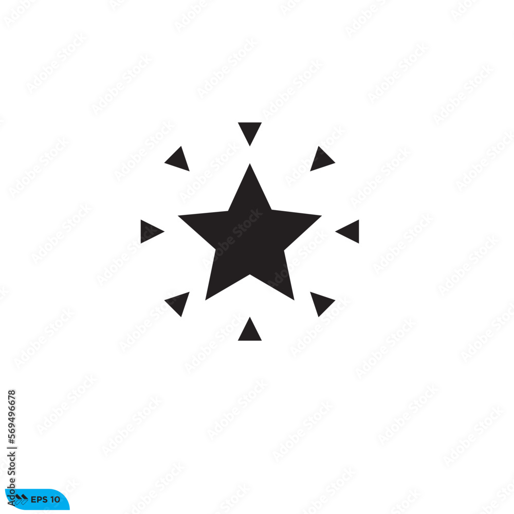 Icon vector graphic of star symbol solid Icon vector graphic of star symbol solid