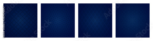 Set of dark blue gradient background with Arabian patterns. Arabic Mosaic Ornament Background. Muslim Decoration. Ramadan Kareem, Berat Kandil Islamic background