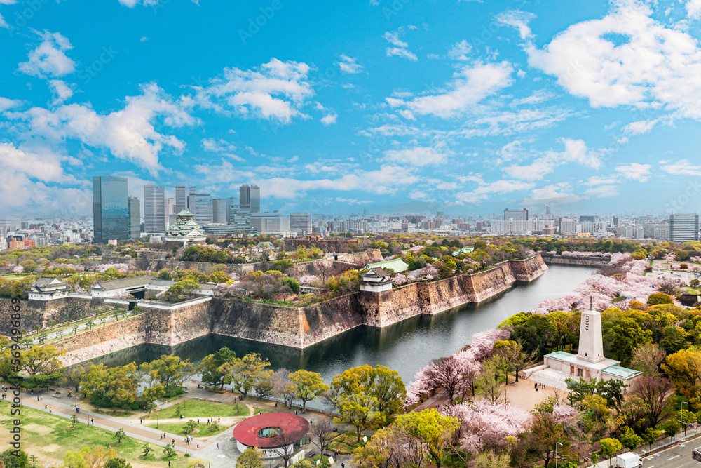 Obraz premium 都市風景イメージ 大阪城