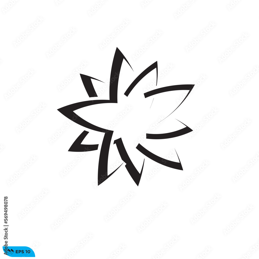 Icon vector graphic of Star flower Icon vector graphic of Star flower