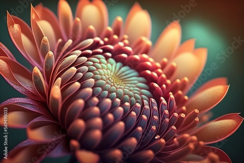 Gorgeous Flower Macrophotography in closeup. Generative AI