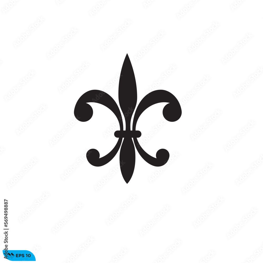 Icon vector graphic of Fleur De Lys symbol Icon vector graphic of Fleur De Lys symbol