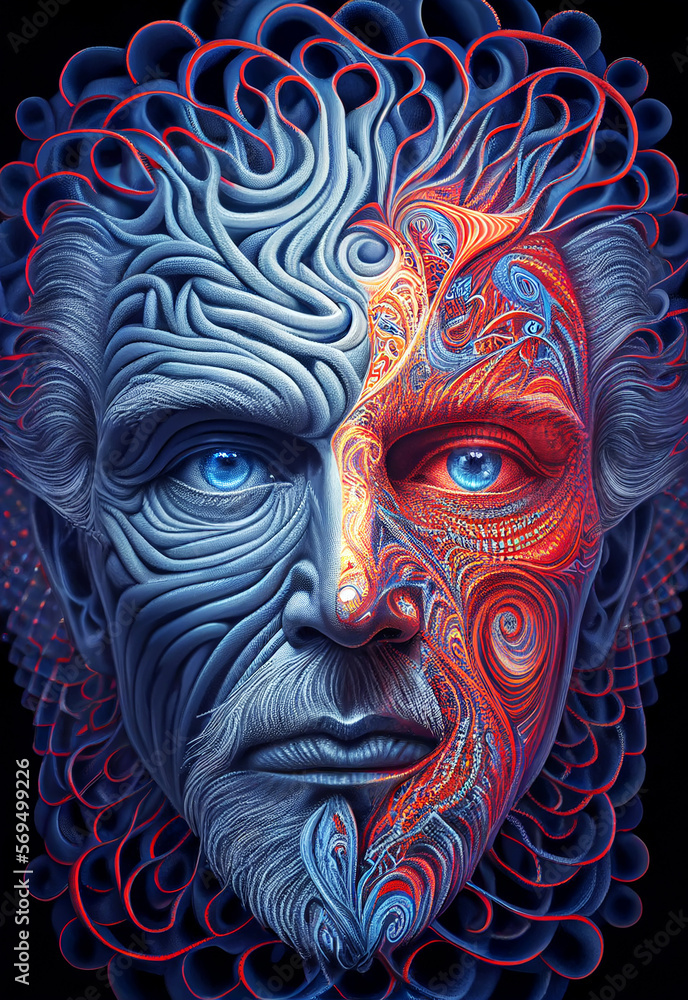 male surreal portrait, Generative A male surreal portrait, Generative A
