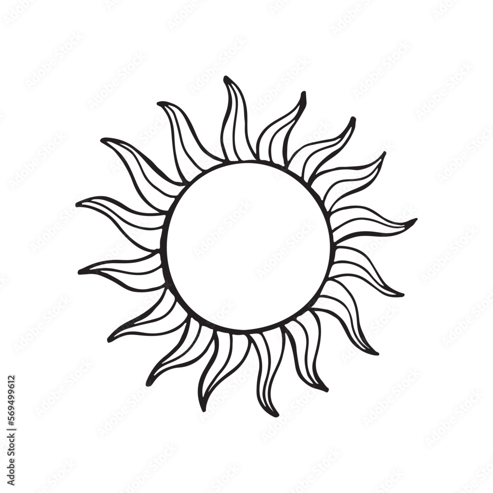 Sun line icon isolated. Vector illustration Sun line icon isolated. Vector illustration