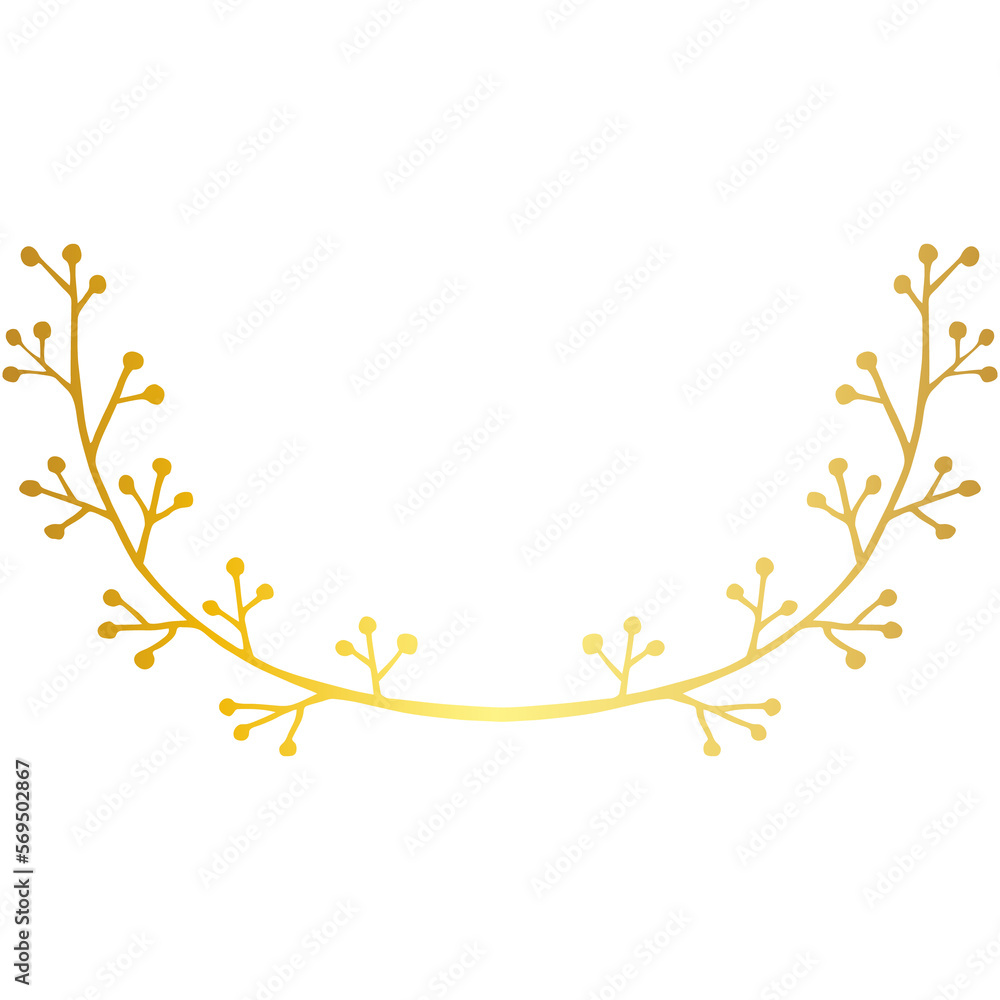 Golden frame or branch. Floral element, flourish divider or border. Gold doodle hand drawn leave or flower. Floral element for decoration of text, cards, invitation. Foil textured design element Golden frame or branch. Floral element, flourish divider or border. Gold doodle hand drawn leave or flower. Floral element for decoration of text, cards, invitation. Foil textured design element