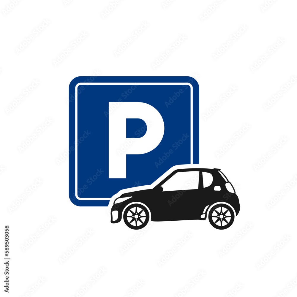 Parking icon for cars or other vehicles. Parking zone. Vector illustration. Parking icon for cars or other vehicles. Parking zone. Vector illustration.