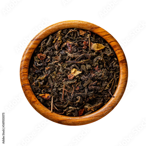 Black tea with natural aromatic additives