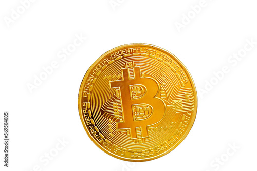 moneta bitcoina bez tła photo