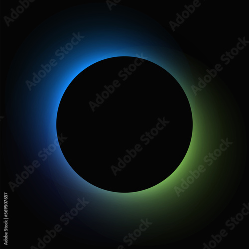 Circle illuminate light frame with color gradient