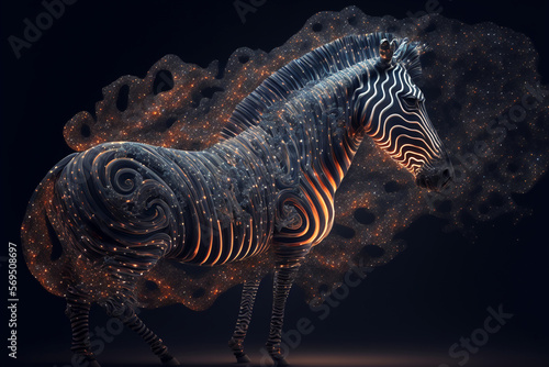 Spirit animal - Zebra, Generative AI © Alcuin
