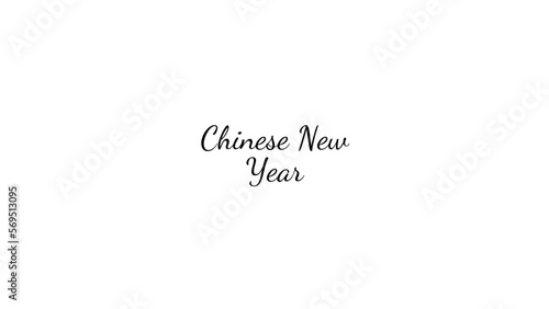 Chinese New Year wish typography with transparent background