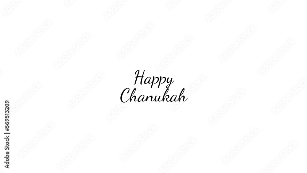 Happy Chanukah wish typography with transparent background Happy Chanukah wish typography with transparent background