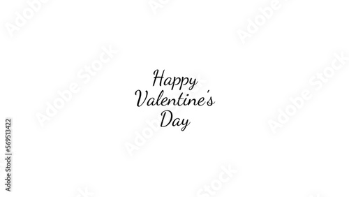 Happy Valentine's Day wish typography with transparent background