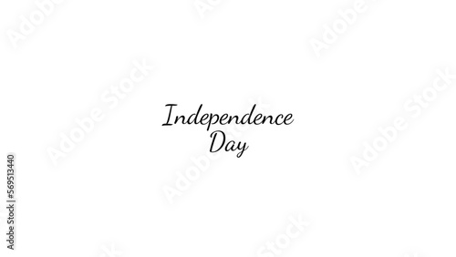 Independence Day wish typography with transparent background