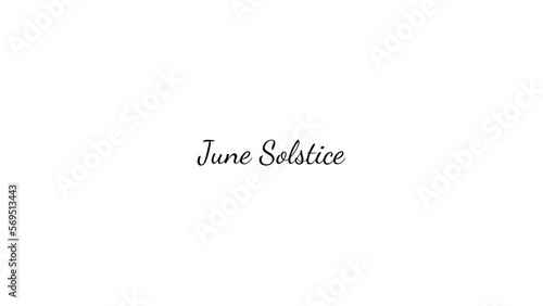 June Solstice wish typography with transparent background