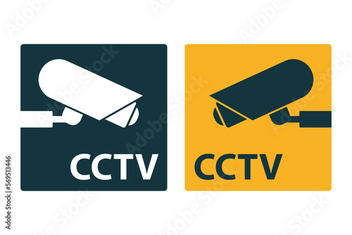 cctv security camera icons, video surveillance stickers