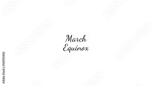 March Equinox wish typography with transparent background