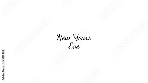 New Years Eve wish typography with transparent background