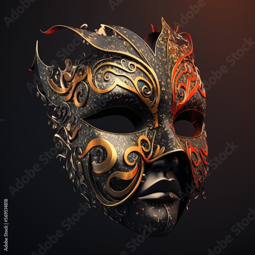 Mask of the carnival concept design generative ai