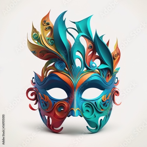 Mask of the carnival concept design generative ai