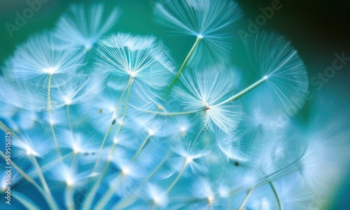 white dandelion in the wind created with Generative AI