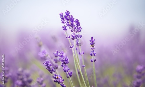 lavender field in region created with Generative AI