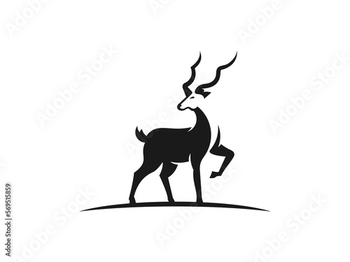 modern deer illustration vector logo