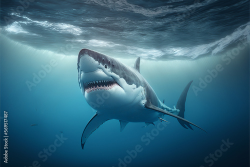 Sharks in the ocean  Dangerous fish  Large sea creature
