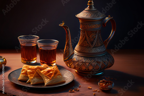 ramadhan kareem fasting menu. Generative Ai
