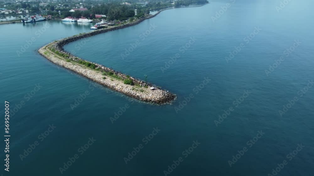 High angle view of Ulee Lheue harbor High angle view of Ulee Lheue harbor
