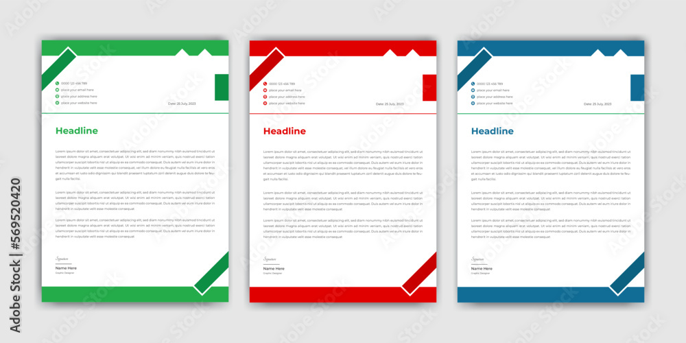 Corporate business letterhead template design, modern and creative letterhead template Corporate business letterhead template design, modern and creative letterhead template