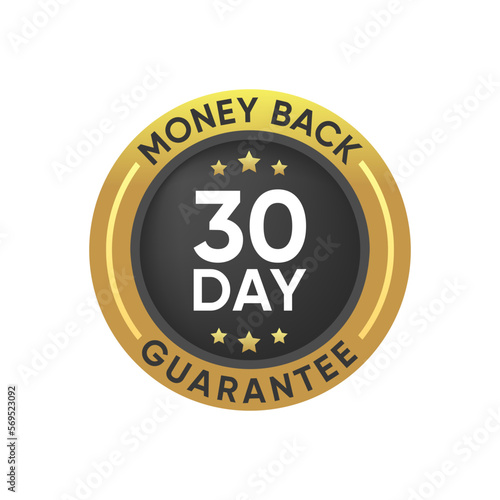 30 Day Money back guarantee badge
vector design 